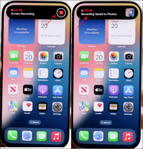iphone stop recording youtube live