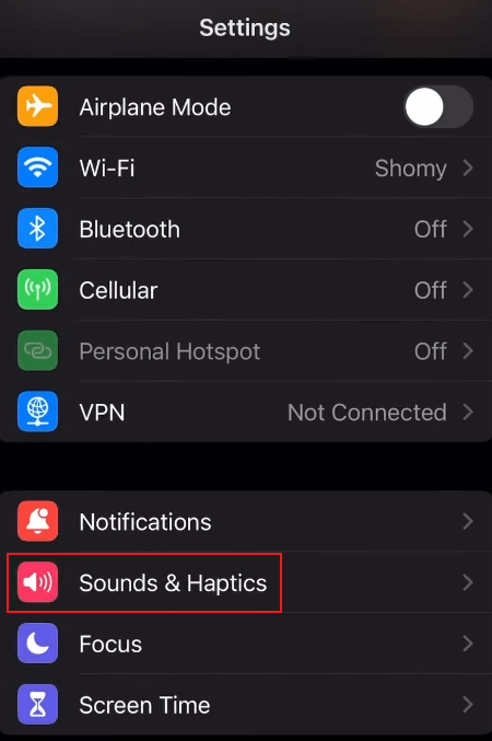 configurações do iphone sons e haptics
