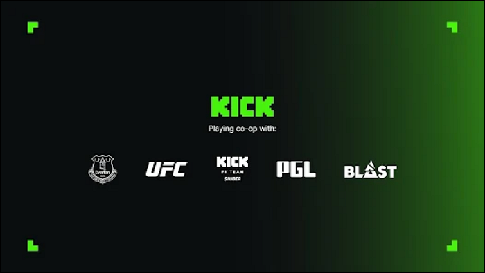 Kick 直播遊戲介面