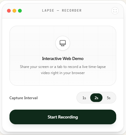 lapse interface