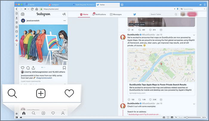 Instagram no navegador da web