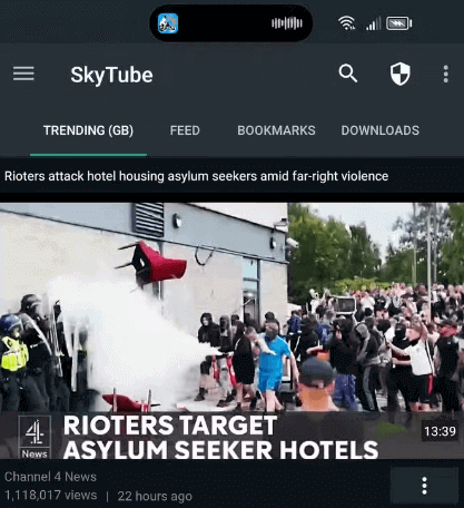 啟動 Skytube 看 YouTube 影片