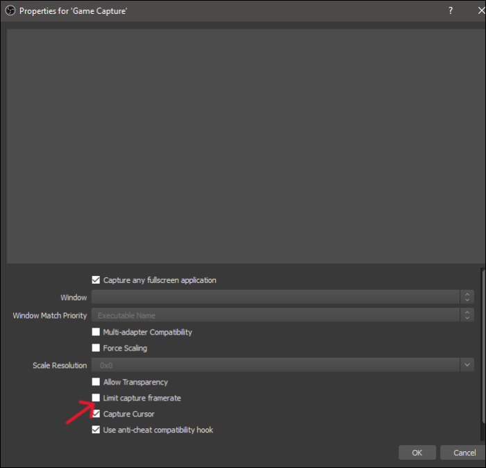 Activar Limitar Velocidad de Captura.