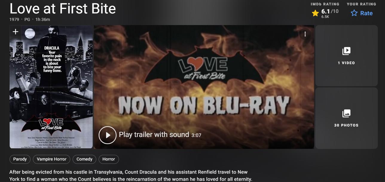 love at first bite movie