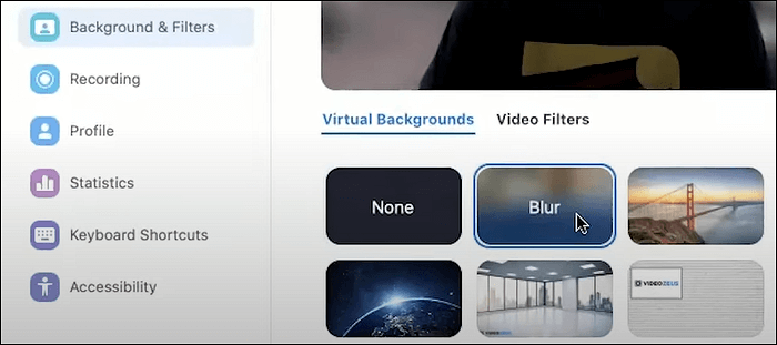 Mac Blur Video Zoom 