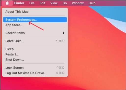 開啟系統偏好設定