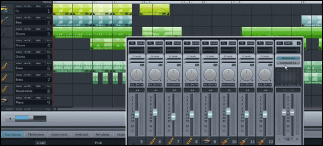 Vollständiges Fenster von Magix Music Maker