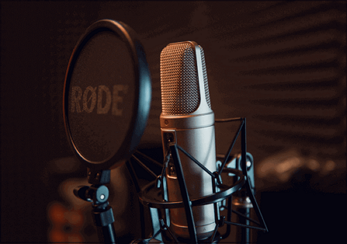 Dispositivo de microfone dinâmico para gravação de música em casa