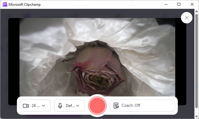 microsoft clipchamp webcam recorder