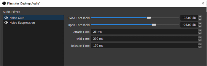 noise gate settings