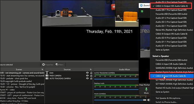 Virtual cable obs discount zoom