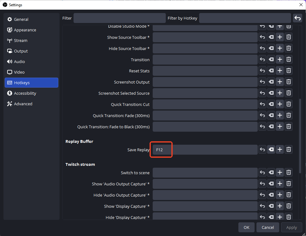 obs replay buffer hotkey