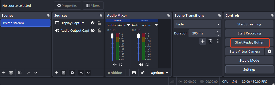 obs start replay buffer