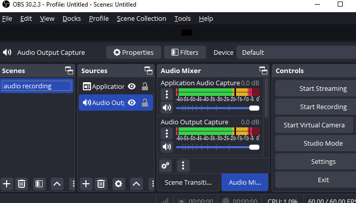 obs studio 僅錄製音訊