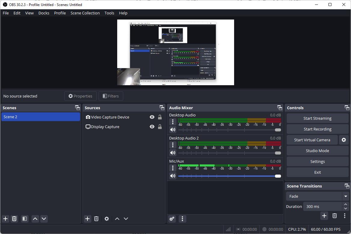 obs studio interface