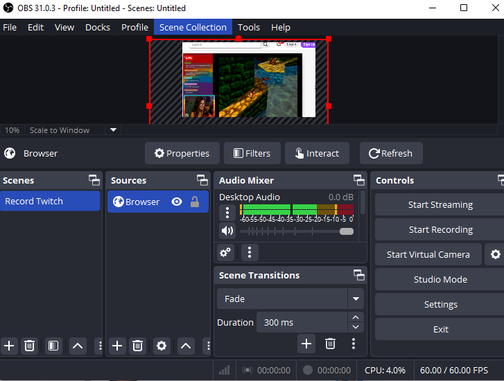 obs twitch stream recorder