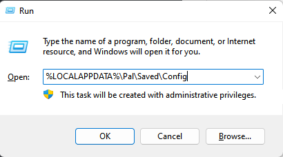 palworld config folder