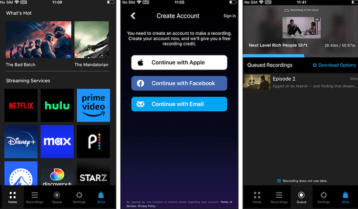 Record HBO Max on iPhone