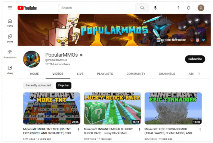 Popularmmos most viewed online video