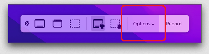 按 Shift + Command + 5 切換螢幕截圖欄
