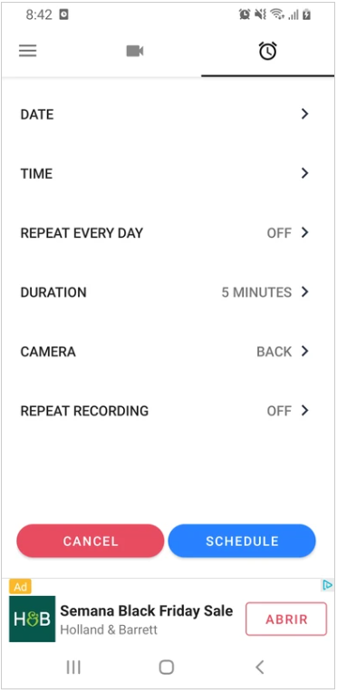 quick video recorder