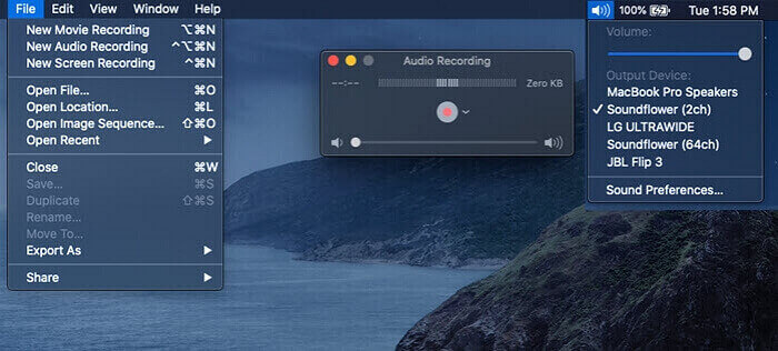 record quicktime audio 