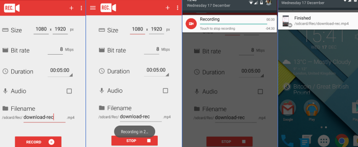 rec screen recorder on android