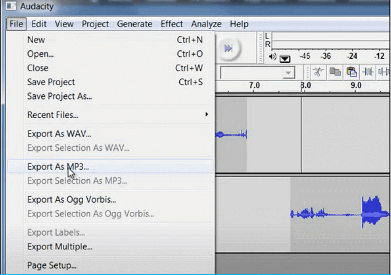 record desktop audio audacity