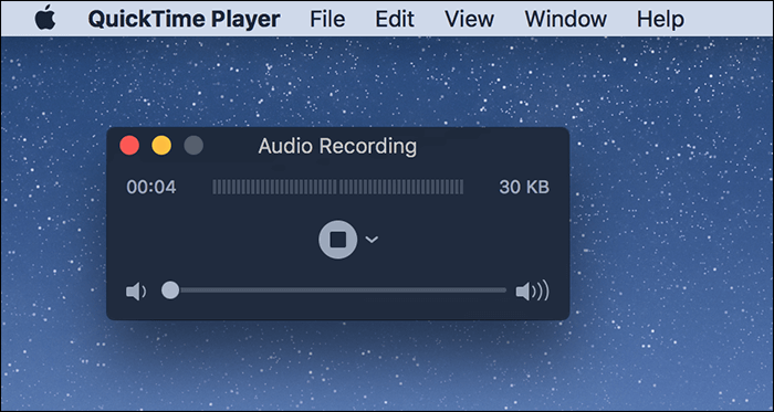 quicktime screen recording audio not working