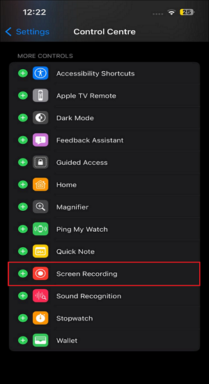 Como gravar a tela - Suporte da Apple (BR)
