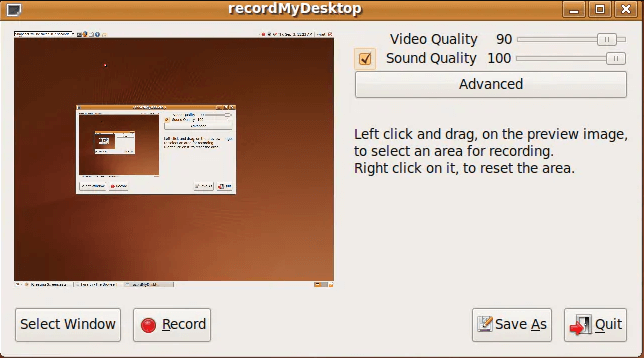 Open source screen recorder - RecordMyDesktop