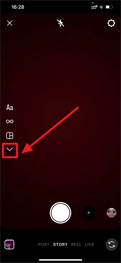 click on the arrow button