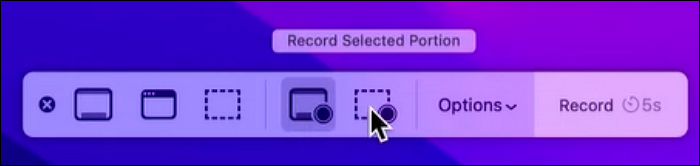 record selected portion
