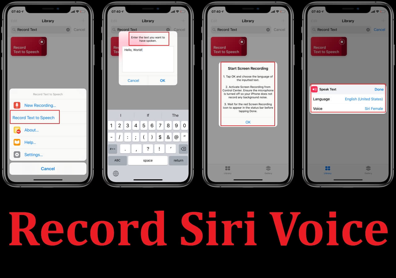 text to speech and record