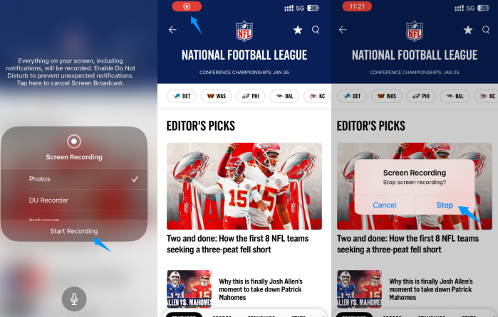 record super bowl on ios