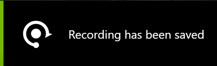 recording has been saved