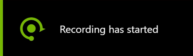 recording has started