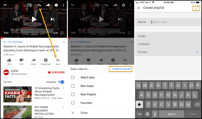 YouTube-Videos und Wiedergabelisten auf Android wiederholen