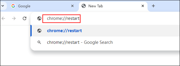restart chrome in windows