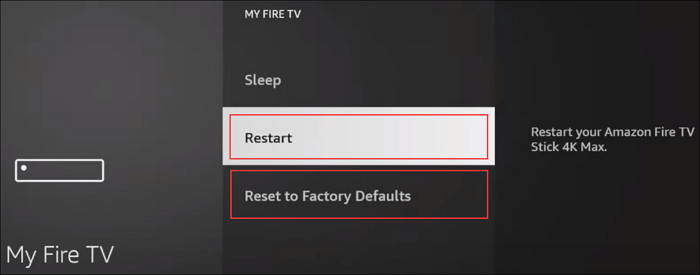 fire tv stick neu starten oder zurücksetzen