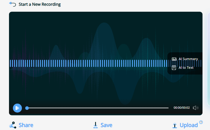 save or share recording