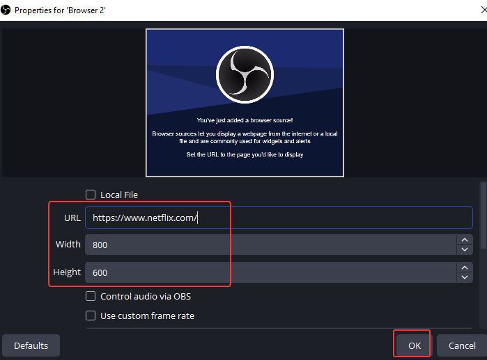 screen record netflix using obs