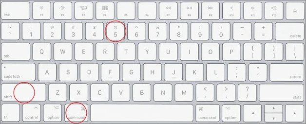 keyboard shortcut for screen recording mac