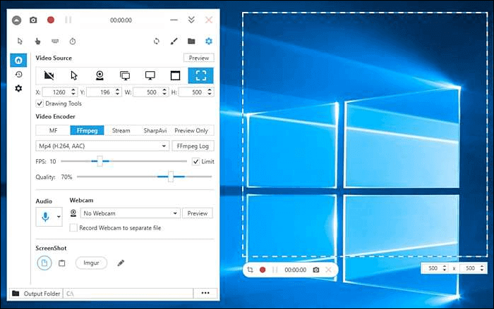 Screen Recorder with Facecam on Windows 10
