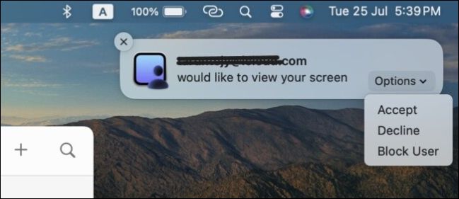 Accetta l'invito dalla notifica.