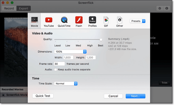 macOS screen recorder