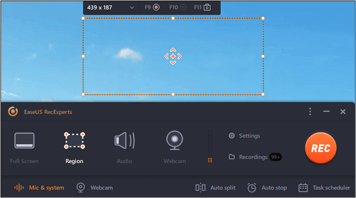captura de tela no easeus recexperts