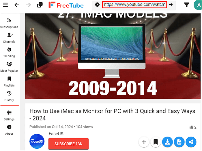 FreeTube 搜尋 youtube 影片