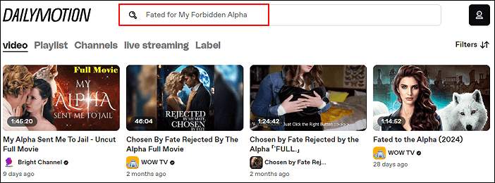 busca destinado a mi alfa prohibido en dailymotion
