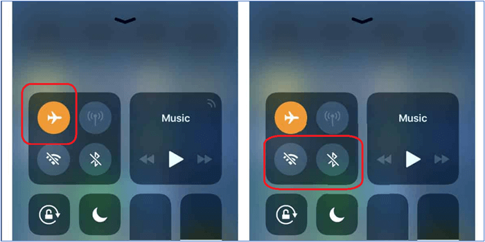 Los iconos de Wi-Fi, Bluetooth y señal se quedan en blanco
